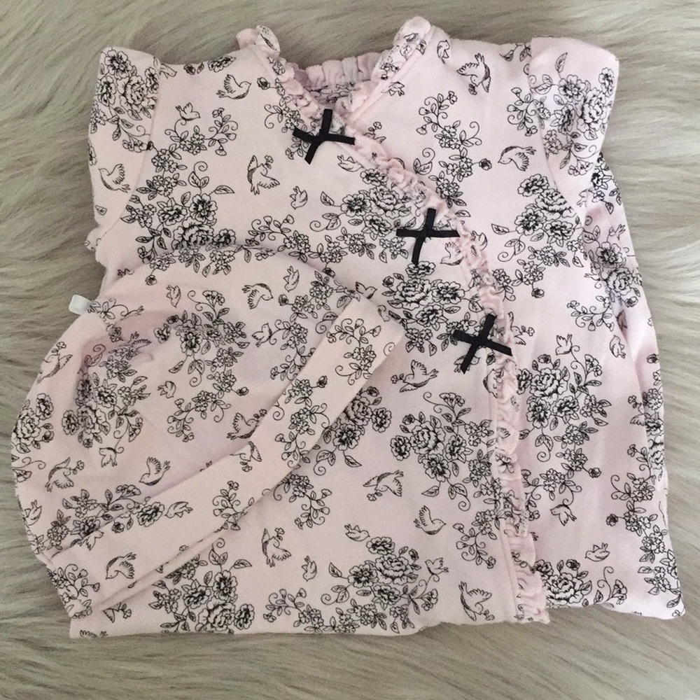 Bird Toile Footie & Hat 2- Piece Set